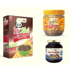 Glutensiz Kahvaltı Seti: Hurmalı Keçiboynuzlu sürülebilir Çikolata & %100 Fıstık ezme & Kakaolu Piri