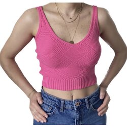 Pembe Triko Crop 