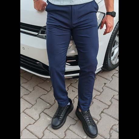 Premium Likralı Jogger Pantolon-Lacivert