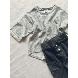 Gri Sweatshirt Kazayağı Harem Kesim Pantolon