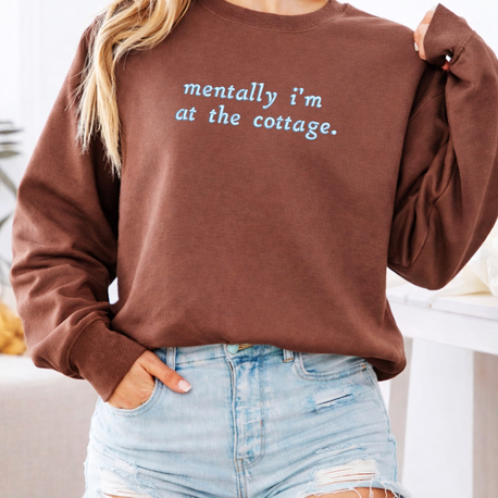 Mentally Cottage Nakışlı Sweatshirt