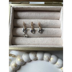 Messika Model Sallantılı 2 renk 3’lü Küpe Set