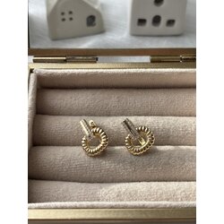 Xuping Minimal Gold Taşlı Küpe