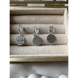 Yazılı Yuvarlak Sallantılı Pandora Charm