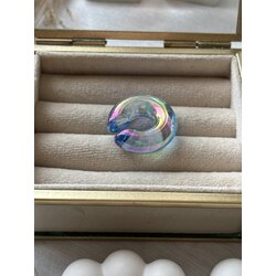 Hologram Kıkırdak Küpe Mavi