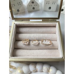 İncili 3’lü Küpe Set