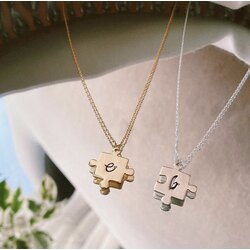 Puzzle Çift Kolyesi