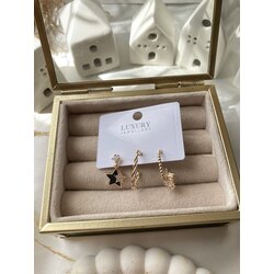 Black Star 3’lü Küpe Set