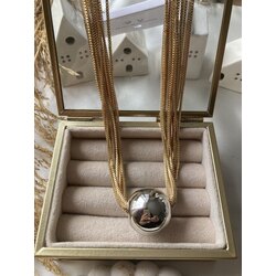Çoklu Zincir Gold&Silver Toplu Kolye