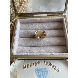 Büyük Plaka Gold Yüzük