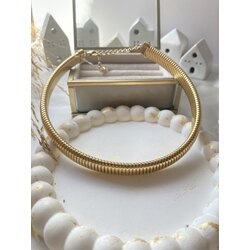 Kalın Hasır Gold Kolye