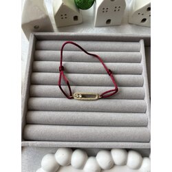 Messika Asansörlü Bordo İpli Bileklik