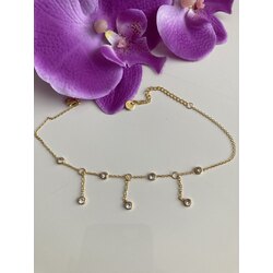 Sallantılı Taşlı Çelik Halhal