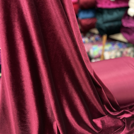 İPEK KADİFE KUMAŞ BORDO