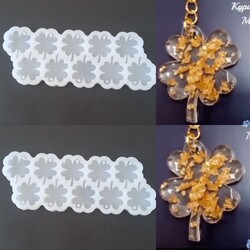 10lu yonca kalıbı 4X3cm 5mm kalınlık