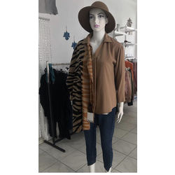 camel renk ve çagla rengi bluz