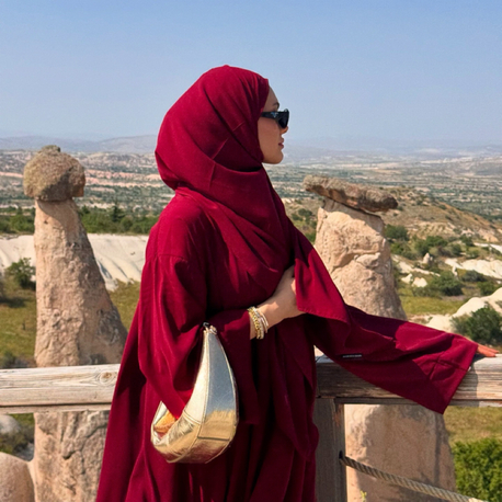 Bordo abaya takım