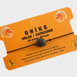 Onix Doğal Taşlı Oğlak Burç Bileklik