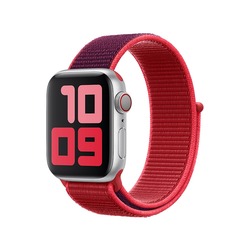 Apple Watch Seri 5 Spor Loop Dokuma Kordon (Product RED)