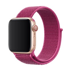 Apple Watch Seri 5 Spor Loop Dokuma Kordon (Dragon Fruit)