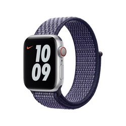 Apple Watch Seri SE Spor Loop Dokuma Kordon (Puslu Mor)