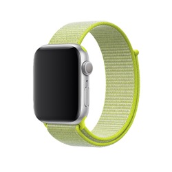 Apple Watch Seri SE Spor Loop Dokuma Kordon (Neon Sarı)