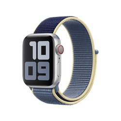 Apple Watch Seri 5 Spor Loop Dokuma Kordon (Alaska Mavisi)