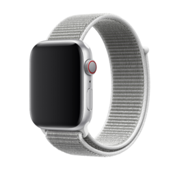 Apple Watch Seri 5 Spor Loop Dokuma Kordon (Deniz Kabuğu Beyazı)