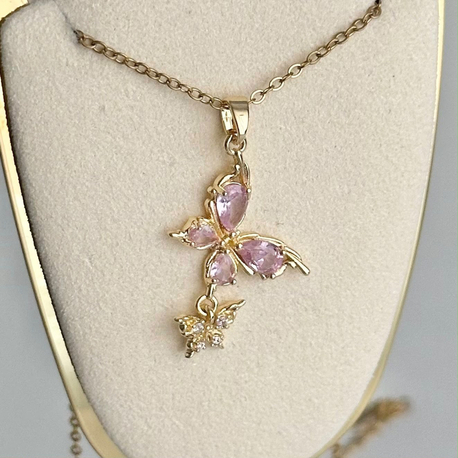 Fairy Butterfly Çelik Kolye | Gold