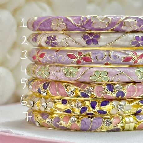 Mineli Cloisonne Bilezik | İnce