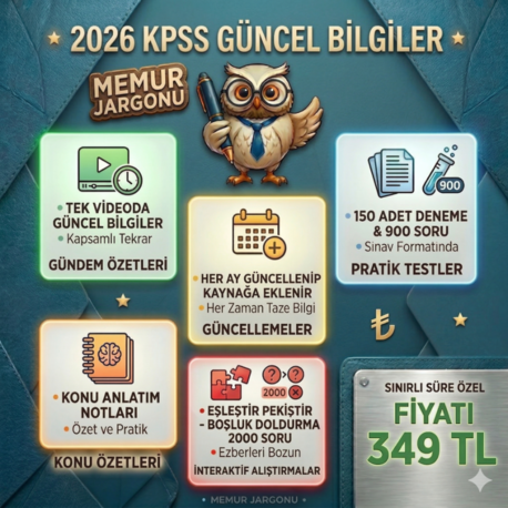2026 KPSS GÜNCEL VE KÜLTÜREL BİLGİLER + 100 DENEME + TEK VİDEODA GÜNCEL BİLGİLER