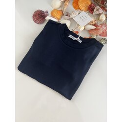 LACİVERT BİSİKLET YAKA KADIN TSHIRT