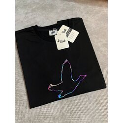 SİYAH ÖNÜ DESENLİ TSHIRT