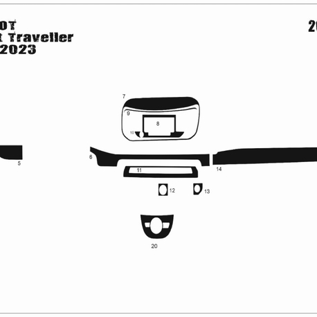Peugeot Expert Traveller 2018-2023 20 Parça