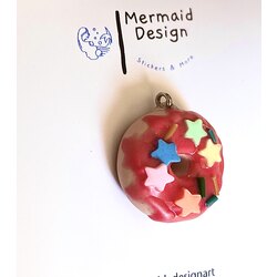 Yıldızlı Donut Charm