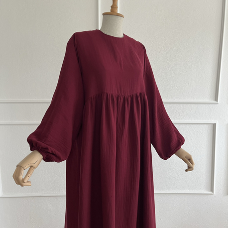 SAHRA Müslin elbise BORDO