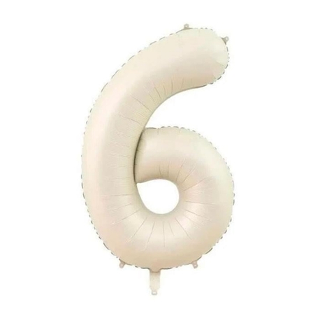 34 İNÇ KREM 6 FOLYO RAKAM BALON 