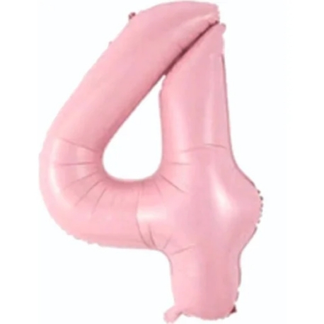 34 İNÇ  PEMBE 4 FOLYO RAKAM BALON 