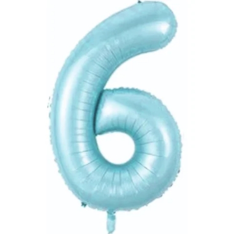 34 İNÇ MAVİ 6 FOLYO RAKAM BALON 