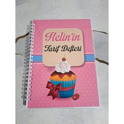 Pembe Cupcake Desenli Sipariş Defteri