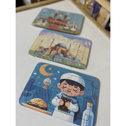Üçlü puzzle seti 