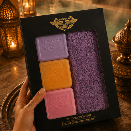 KHAMMON Luxury Ritual Bath Set | 3 El Yapımı Sabun + Lif