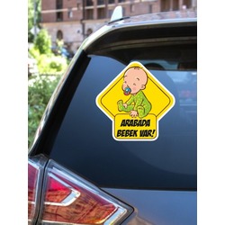 Arabada Bebek Var Sticker