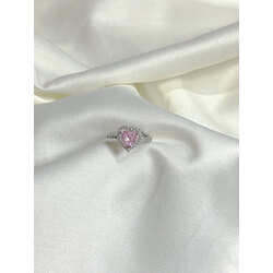 pink zircon stone ring