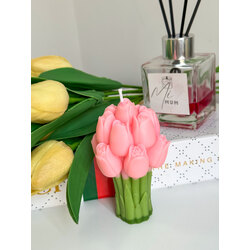 DOĞAL SOYA WAX MUM LALE