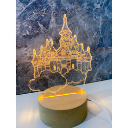 3D LED GECE LAMBASI