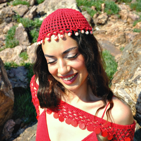 Rosetide File Örgü Şapka