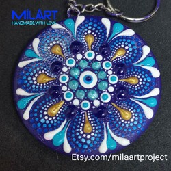 Dot mandala anahtarlık