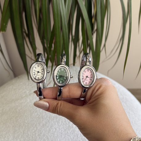 Marka model silver kelepçe saat 
