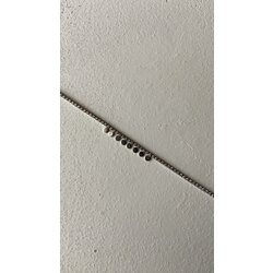 Gümüş renk zirkon taşlı çelik halhal